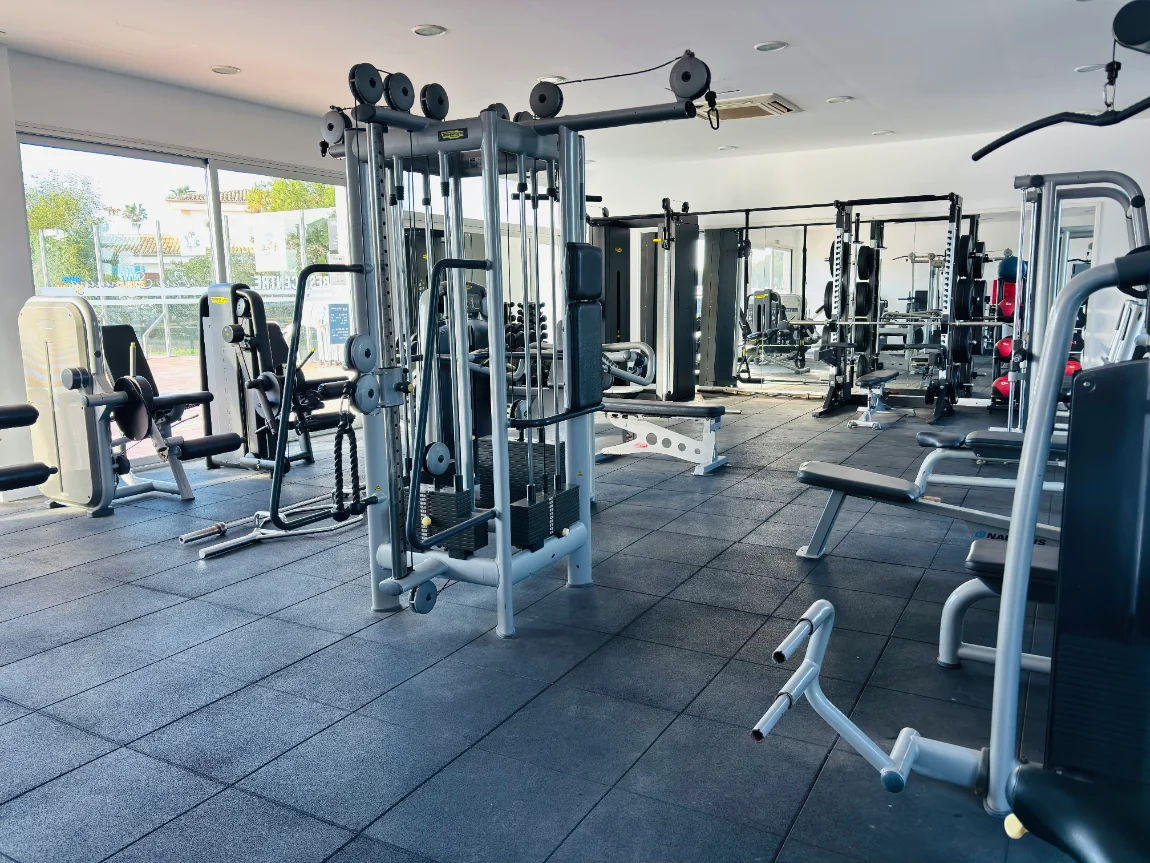 Athlete training in the performance gym